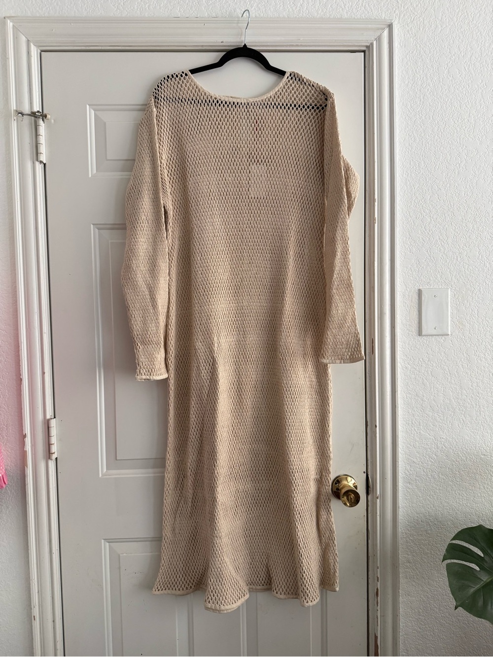 NWT Norblack Norwhite Cream mesh maxi dress